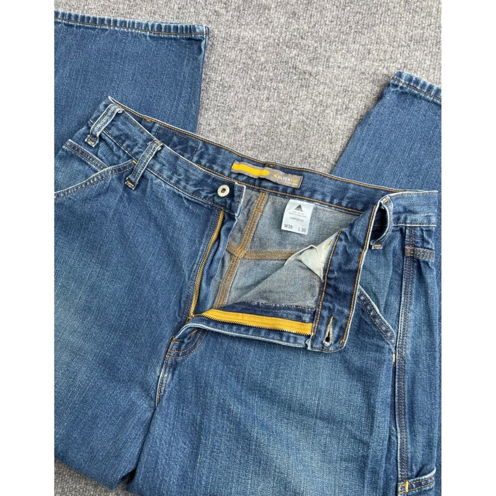 Levi's SilverTab Carpenter Jeans Mens W36 L30 Blue Denim Loose Fit Utility Pants